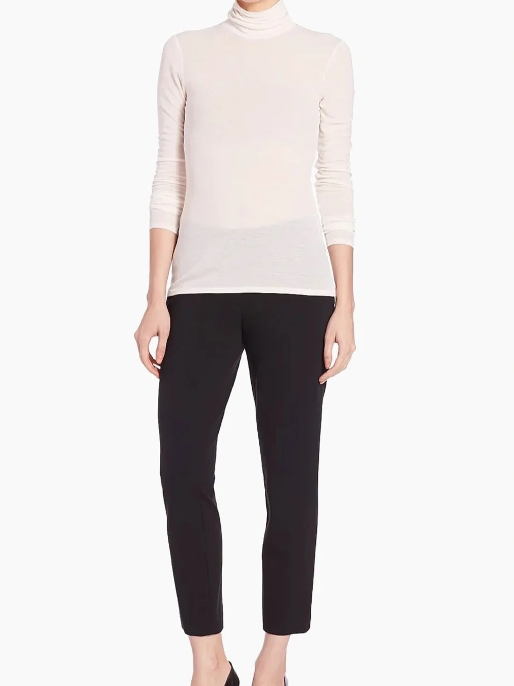 THEORY Thaniel Cropped Black Slim Trousers Size 2 New With Tags - Picture 3 of 15